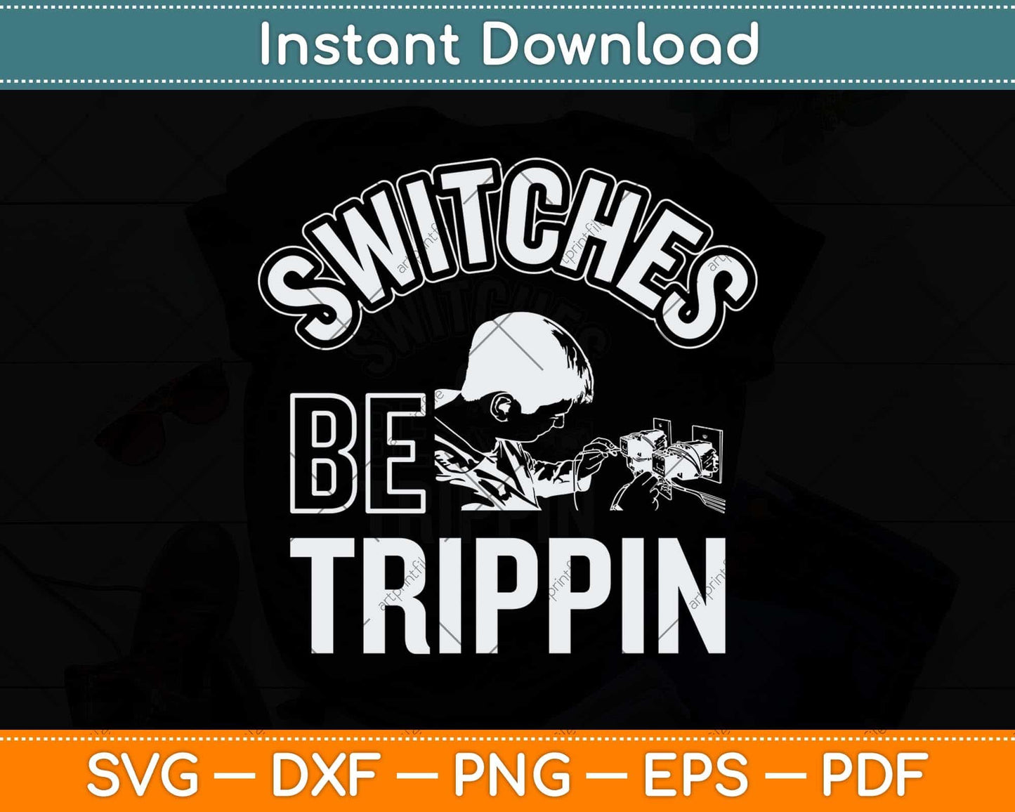 Switches Be Trippin Funny Master Electrician Fuse Box Svg Png Dxf Digital Cutting File