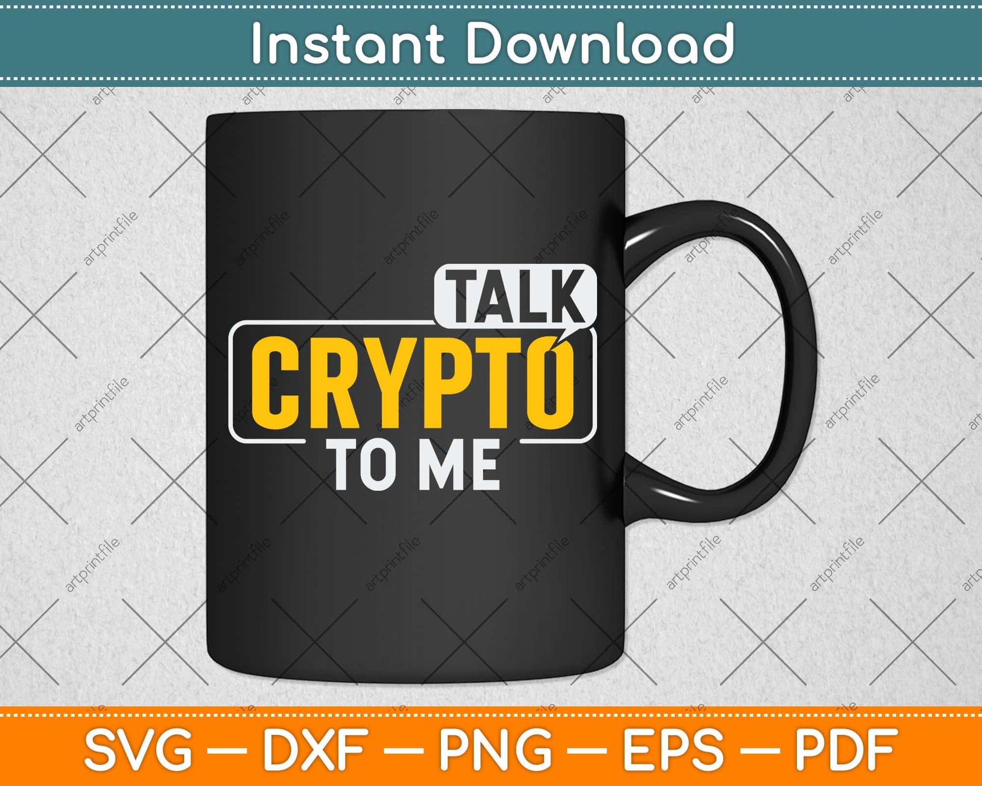 Talk Crypto To Me Cryptocurrency Svg Png Dxf Digital Cutting File