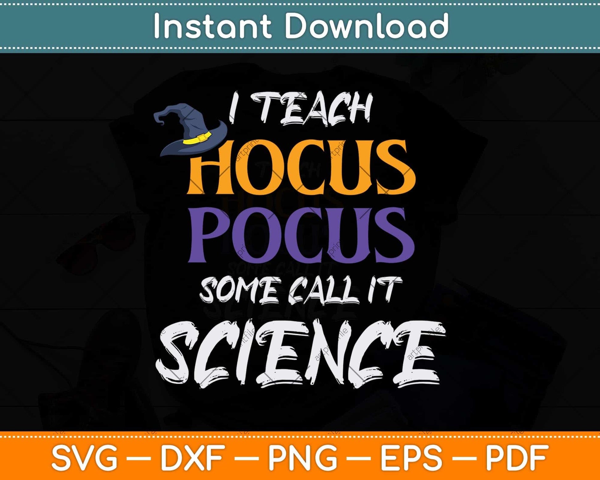 Teach Hocus Pocus Science Halloween Teacher Svg Png Dxf Digital Cutting File