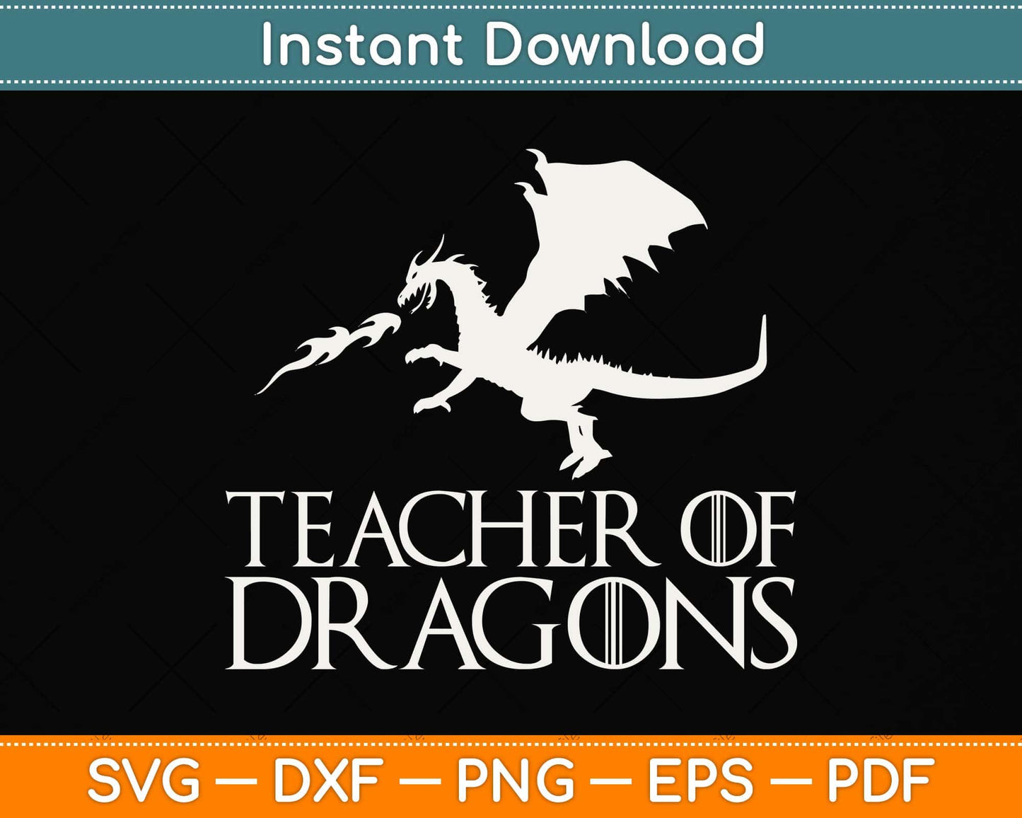 Teacher of Dragons Funny Halloween Svg Png Dxf Digital Cutting File