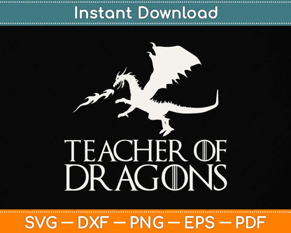 Teacher of Dragons Funny Halloween Svg Png Dxf Digital Cutting File
