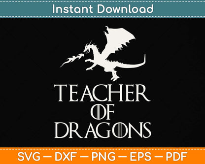 Teacher of Dragons Funny Halloween Svg Png Dxf Digital Cutting File