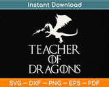 Teacher of Dragons Funny Halloween Svg Png Dxf Digital 