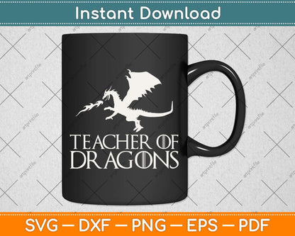 Teacher of Dragons Funny Halloween Svg Png Dxf Digital Cutting File
