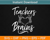 Teachers Love Brains Zombie Teacher Halloween Svg Png Dxf 