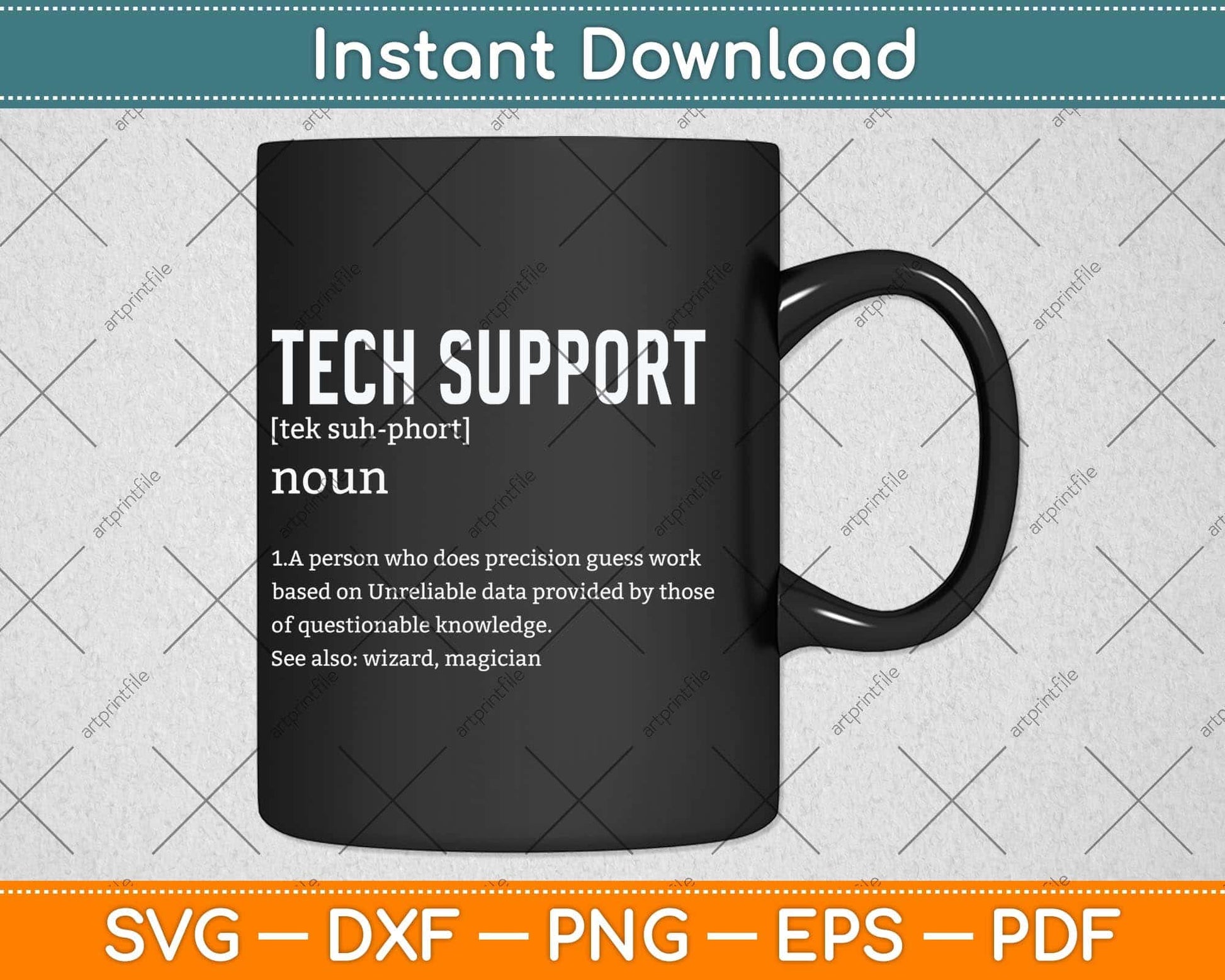 Tech Support Definition Funny Tech Support Svg Png Dxf Digital Cutting File