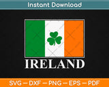Tee Luv Ireland Shamrock Irish Flag Svg Design Cricut Printable Cutting Files