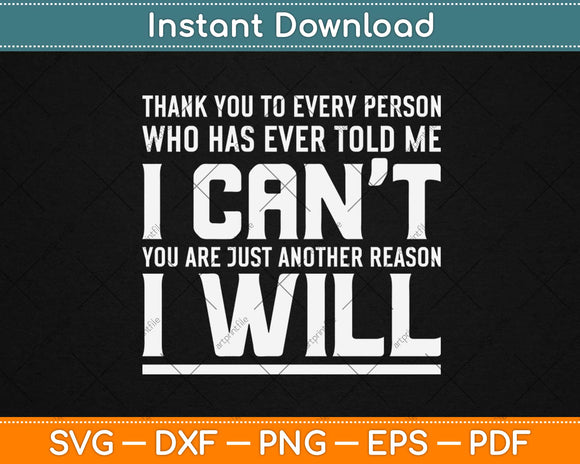 Thank You To Every Person Motivational Svg Design Cricut 