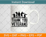 Thank You Veterans Day Military Vets Patriotic Svg Design 