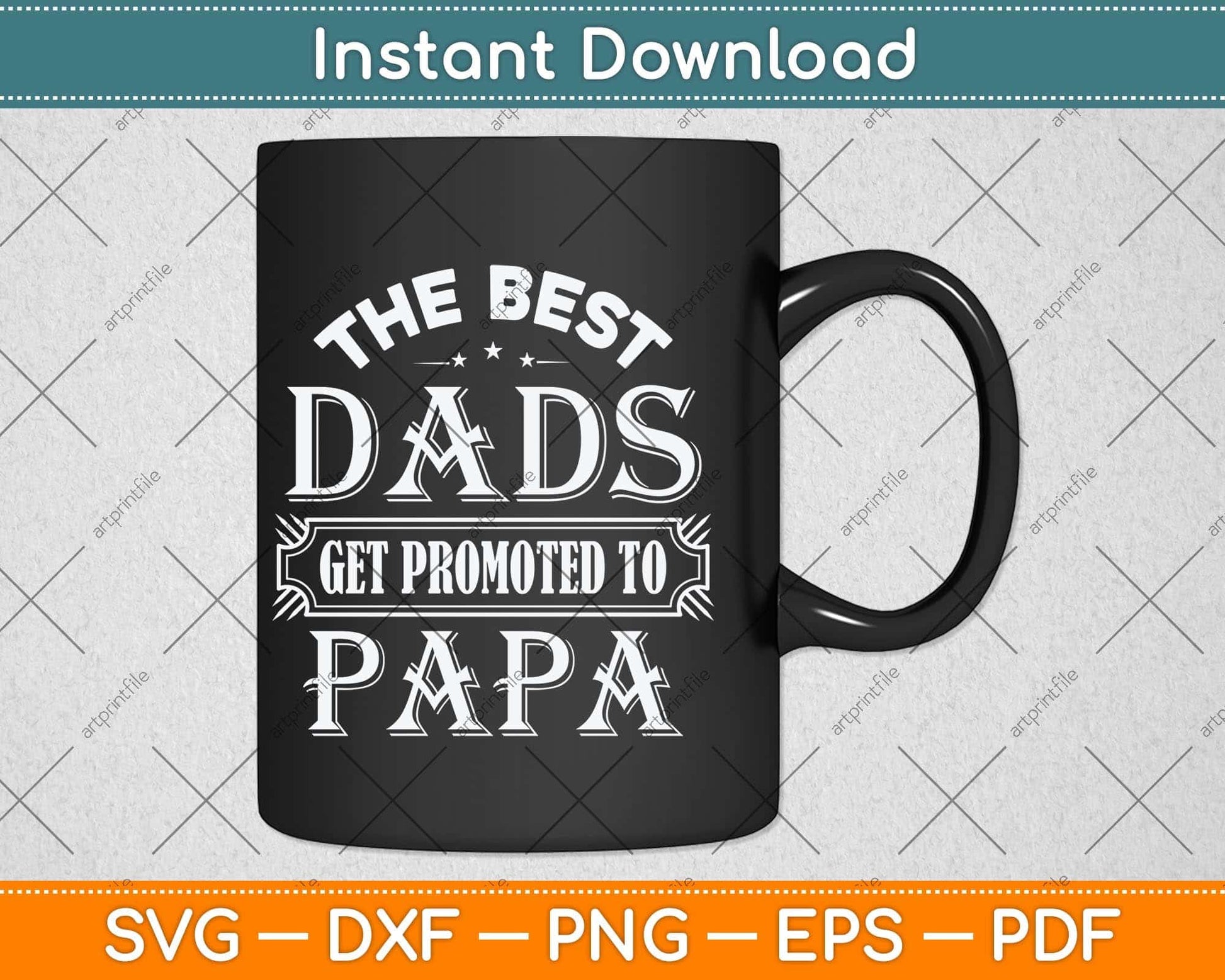 Tazza Only The Best Dads Get Promoted To Grandad - Ceramica 311 Ml - Lavabile In Lavastoviglie