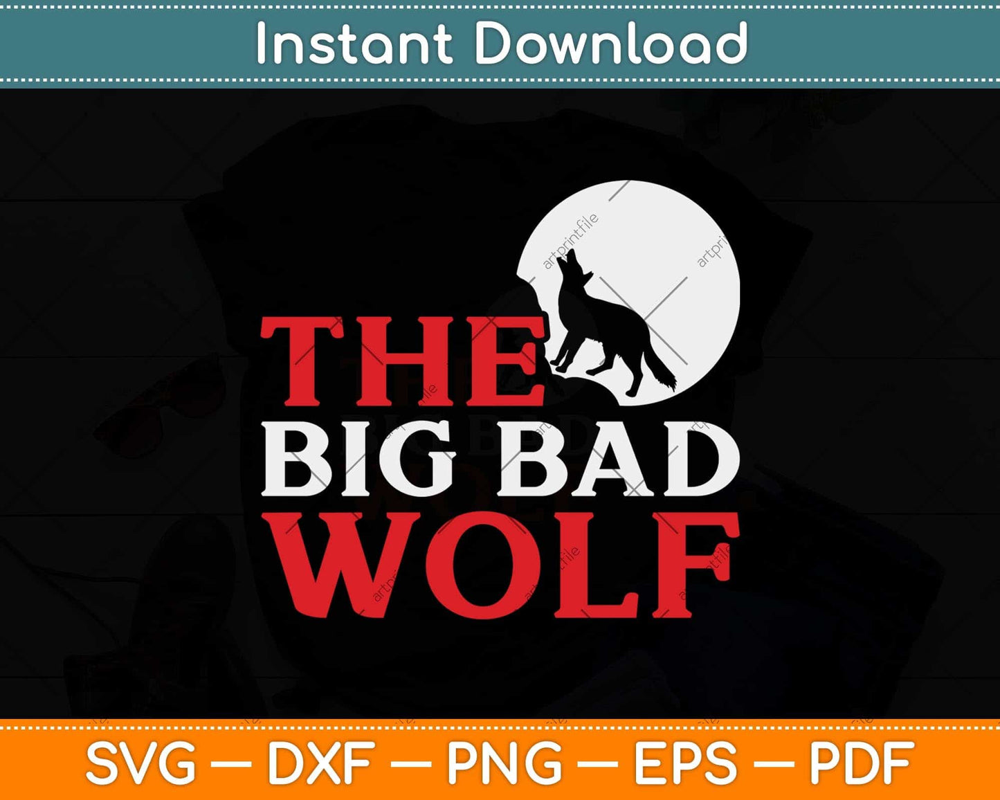 The Big Bad Wolf Halloween Funny Svg Png Dxf Digital Cutting File