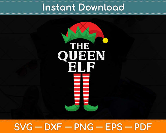 The Queen Elf Family Matching Group Christmas Svg Png Dxf 