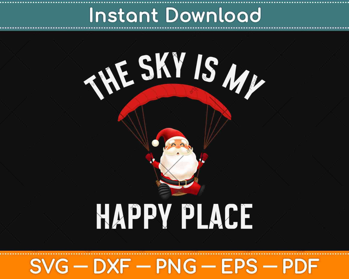 The Sky Is My Happy Place Skydiving Svg Design Cricut Printable Cutting Files