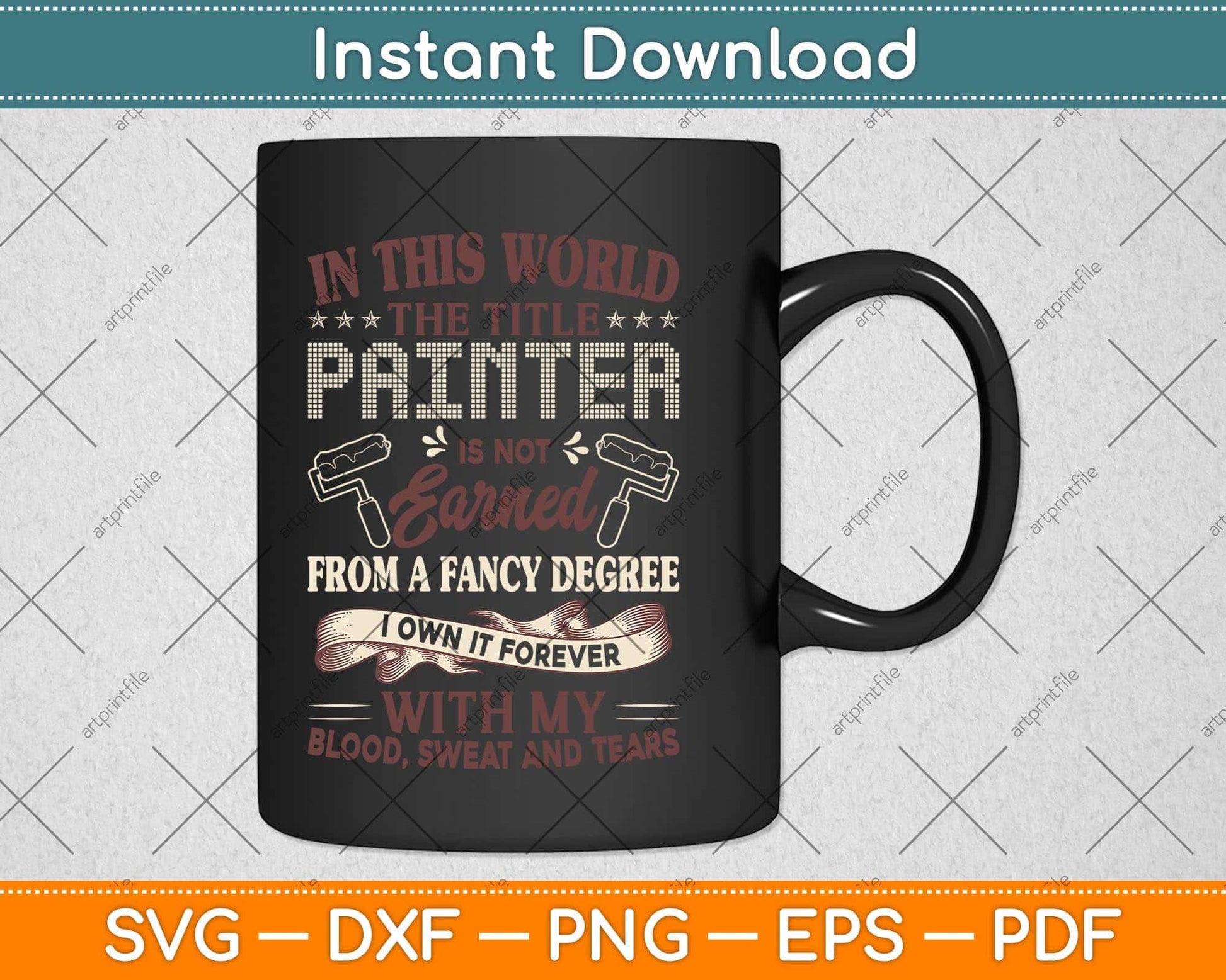 The Title Painter is Not Earned from A Fancy Degree Outerwear Svg Png Dxf Cutting File