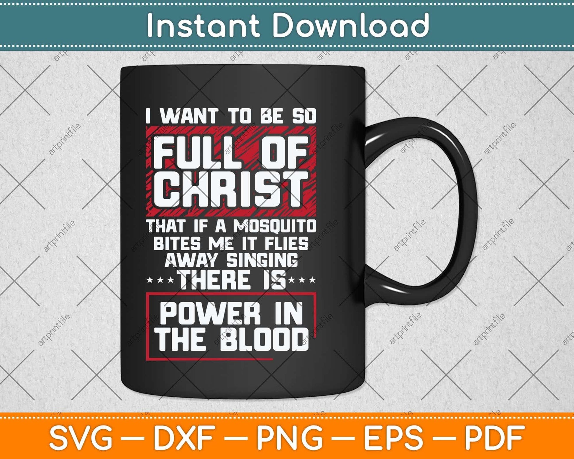 There's Power In Blood Funny Religious Christian Svg Png Dxf Digital Cutting File