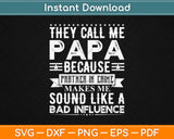 They Call Me Papa Partner In Crime Father’s Day Svg Design 