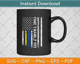 Thin Blue Gold Line American Flag One Family Police Dispatcher Svg Design