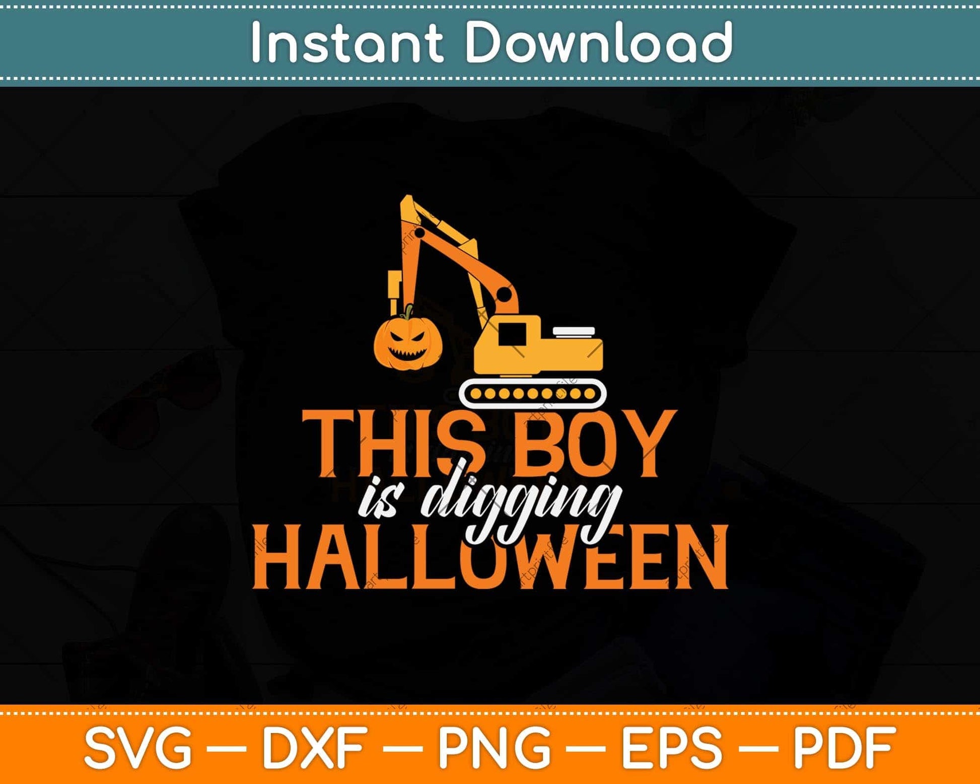 This Boy Is Digging Halloween Svg Png Dxf Digital Cutting File