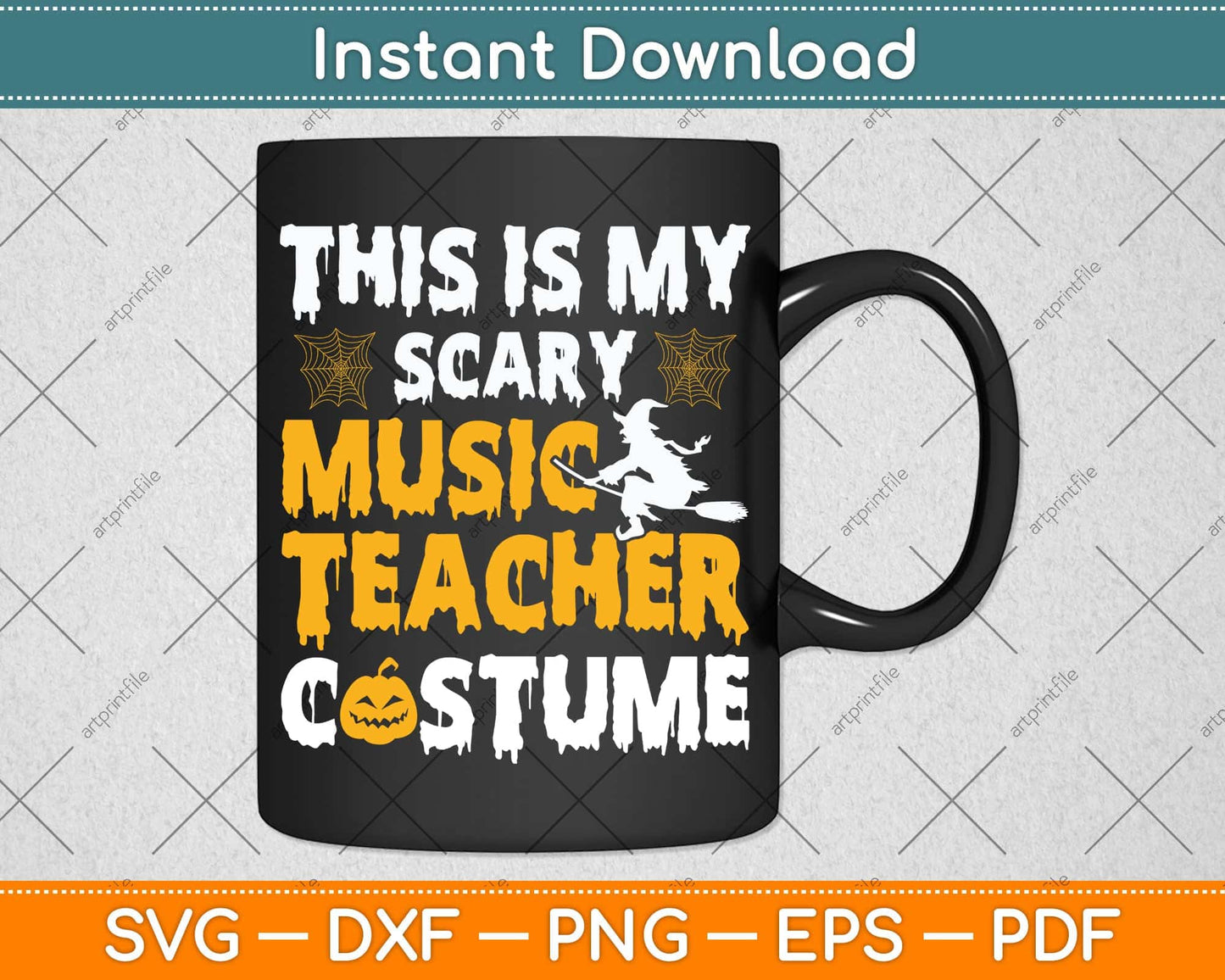 This Is My Scary Music Teacher Halloween Costumes Svg Png Dxf Digital Cutting File