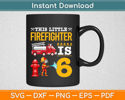 This Little Firefighter Svg Design Cricut Printable Cutting Files