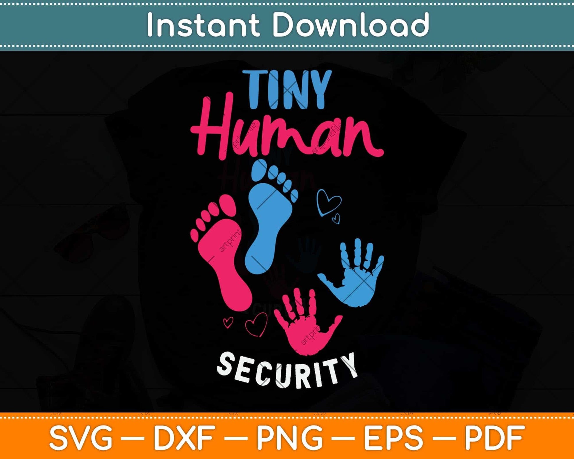 Tiny Human Security Daycare Svg Png Dxf Digital Cutting File