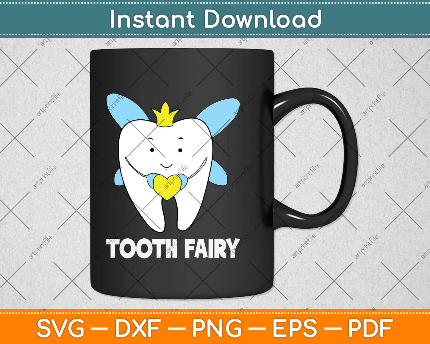 Tooth Fairy Crown Tooth Dentist Svg Png Dxf Digital Cutting File