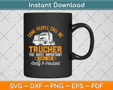 Trucker Daddy & Husband - Truck Driver Svg Design Cricut 
