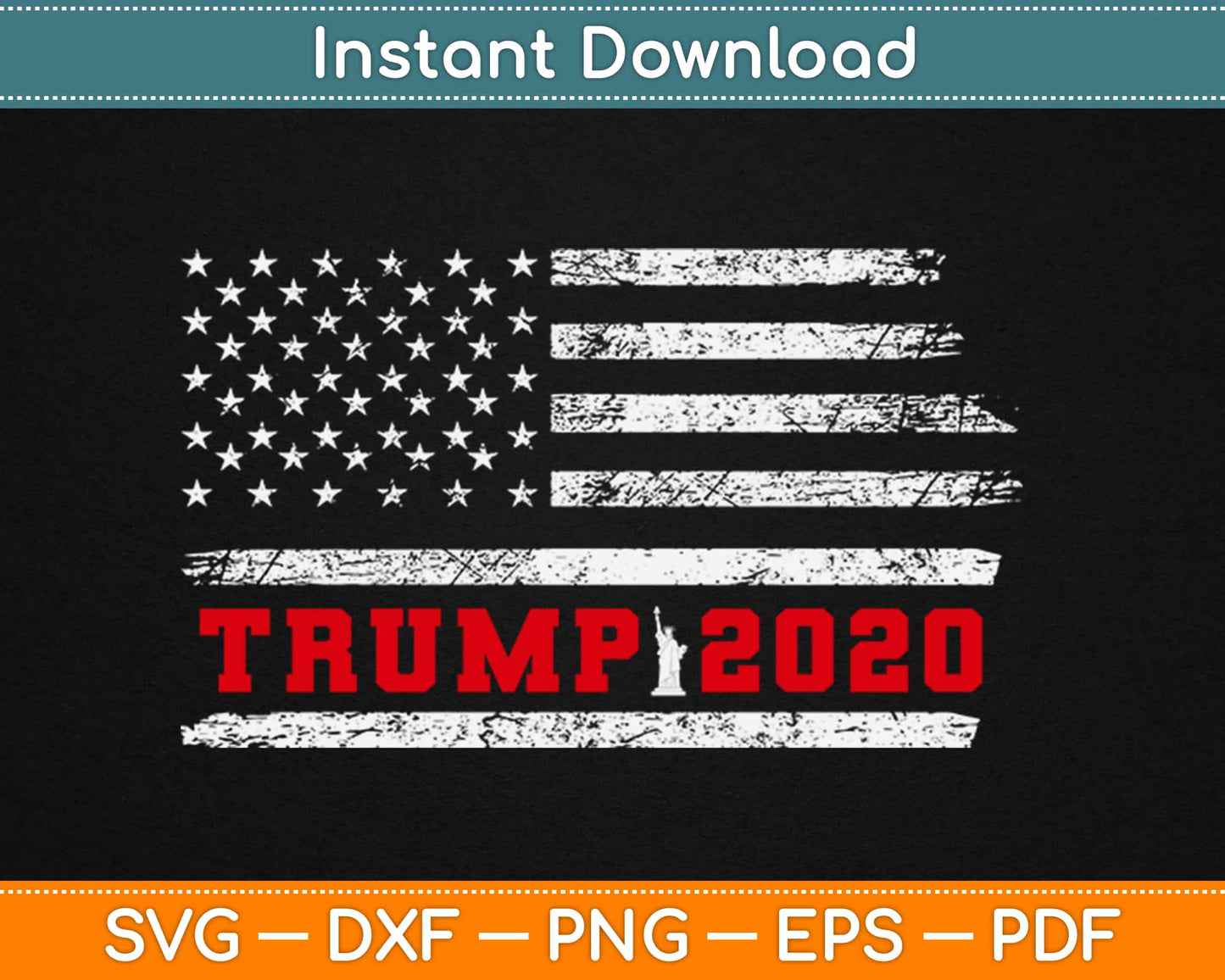 Trump 2020 American Flag Svg, Png Design Cricut Printable Cutting Files