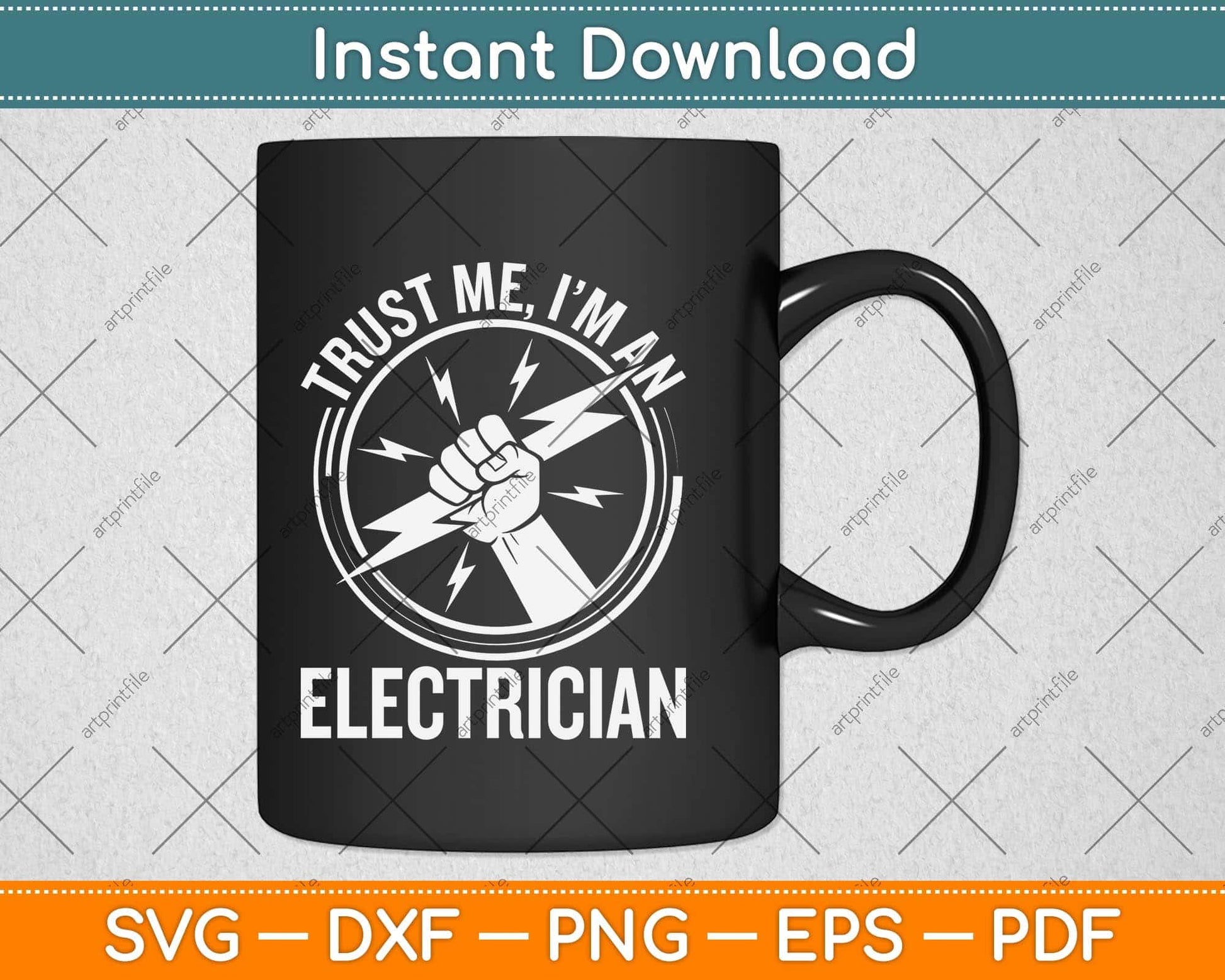 Trust Me I'm A Electrician Funny Electricians Svg Png Dxf Digital Cutting File