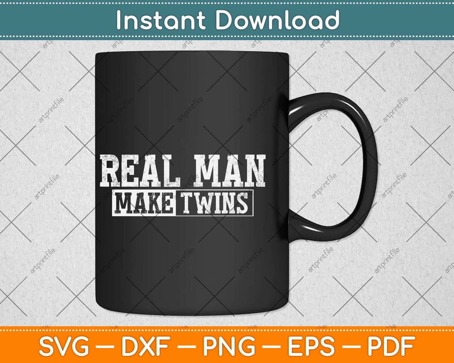 Twin Father Twins Dad Father's Day Svg Png Dxf Digital Cutting File