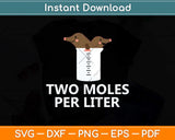 Two Moles Per Liter Funny Chemistry Science Svg Png Dxf Digital Cutting File