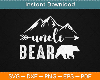 Uncle Bear Svg Design Cricut Printable Cutting Files