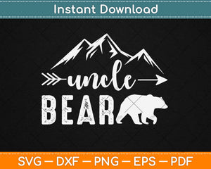 Uncle Bear Svg Design Cricut Printable Cutting Files