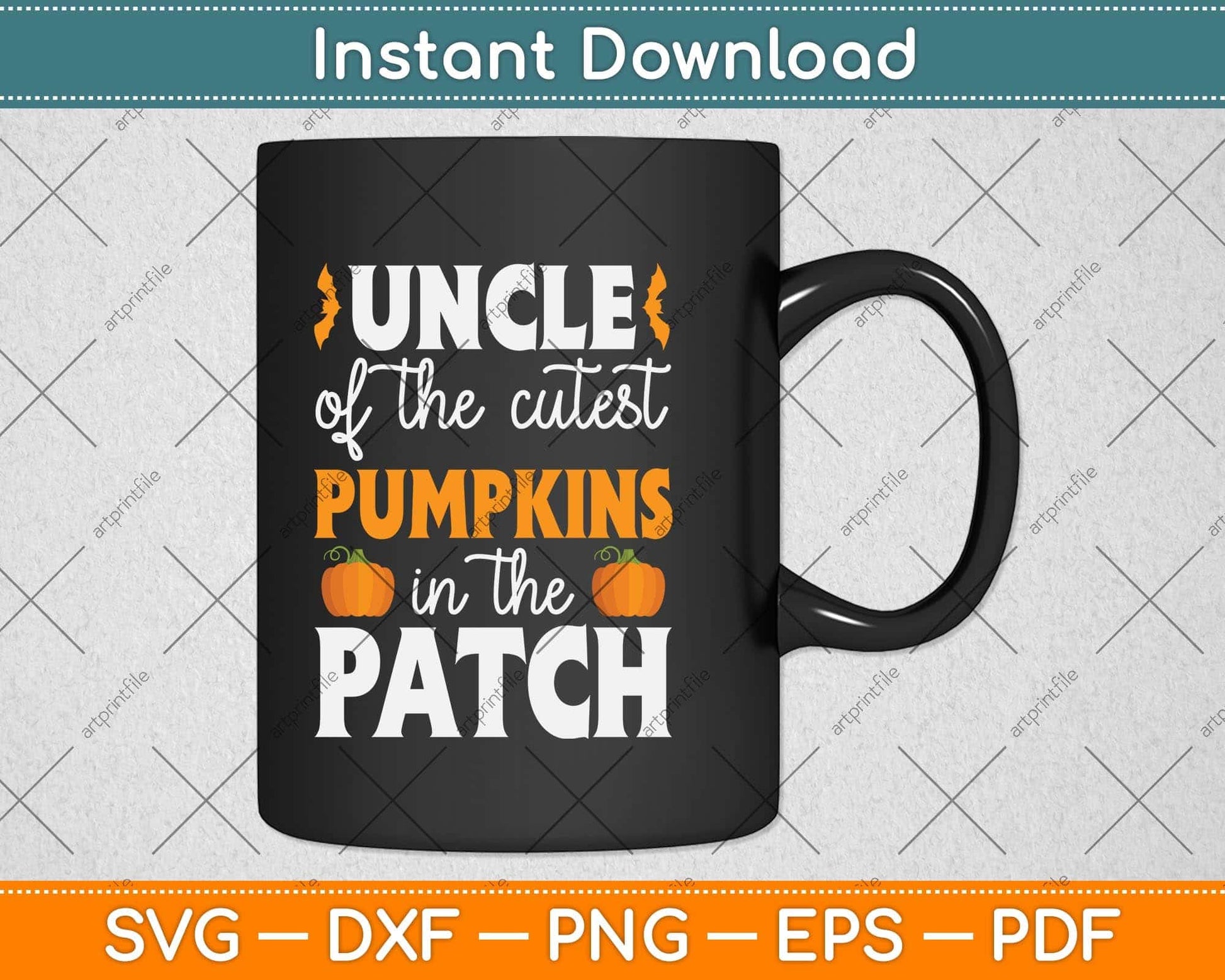 Uncle Of The Cutest Pumpkins In The Patch Halloween Svg Png Dxf Digital Cutting File
