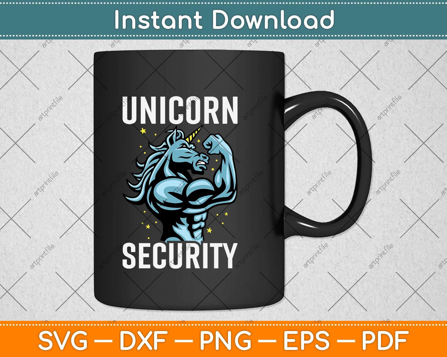 Unicorn Security Funny Fathers Day Svg Png Dxf Digital Cutting File