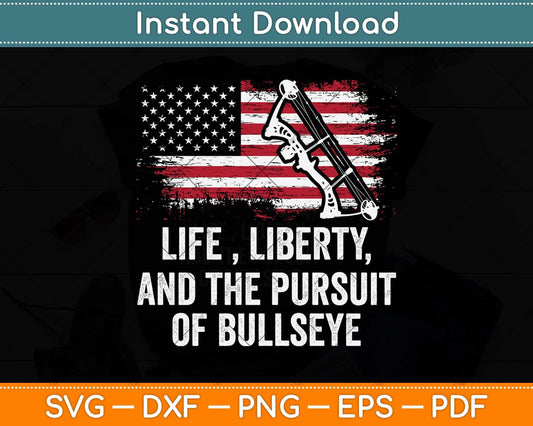 USA Archery GiftFunny Bow and Arrow July 4th Archer Svg Png Dxf Digital Cutting File