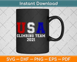 USA Climbing Team 2021 Svg Png Dxf Digital Cutting File