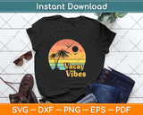 Vacay Vibes Retro Beach Vacation Summer Svg Png Dxf Digital 