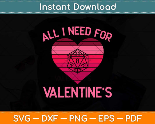 Valentines Day Tabletop Dungeon Eye RPG Dice Dragon Svg Png Dxf Cutting File
