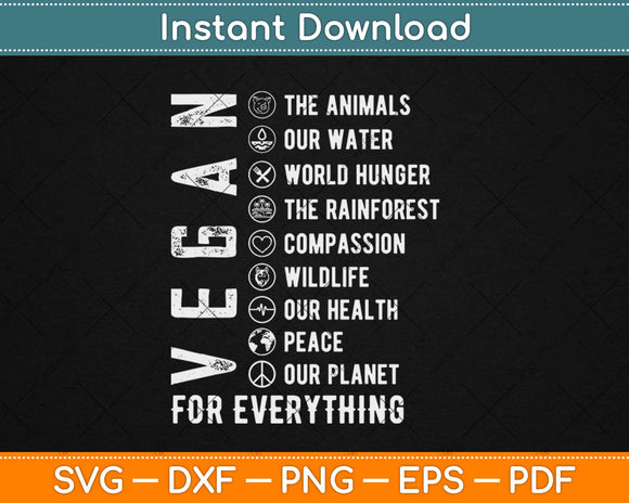 Vegan For Everything Planet Earth Day Save the Bees Svg 