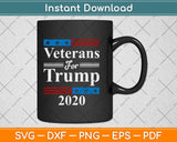 Veterans For Trump 2020 USA Flag Reelect Republican Svg 