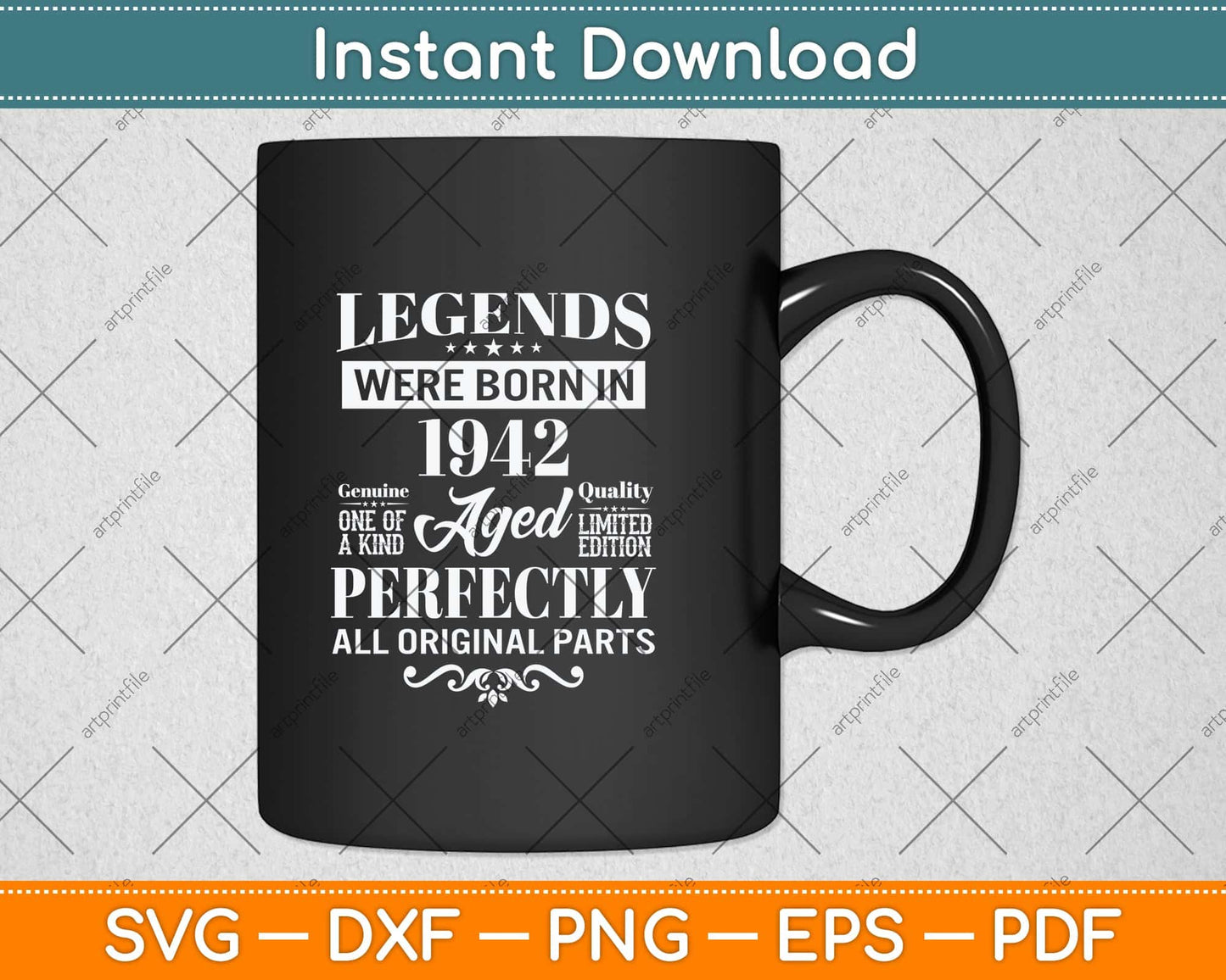 Vintage 1942 Funny 80 Years Old Men And Women 80th Birthday Svg Png Dxf Cutting File