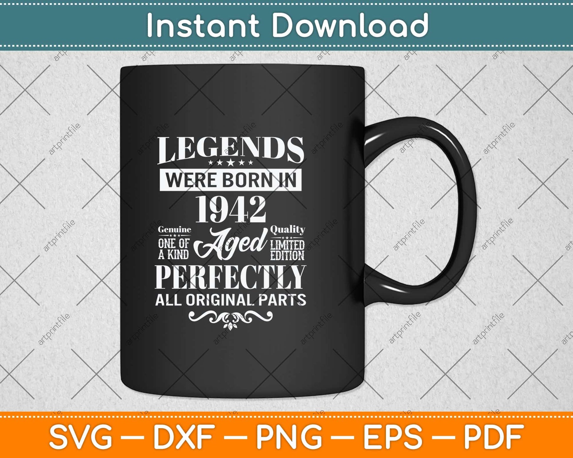 Vintage 1942 Funny 80 Years Old Men And Women 80th Birthday Svg Png Dxf Cutting File