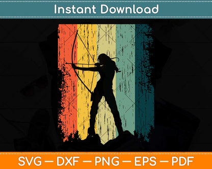 Vintage Archery Bow Hunting Svg Png Dxf Digital Cutting File