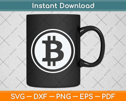 Vintage Bitcoin Gift For Crypto Currency Svg Png Dxf Digital Cutting File