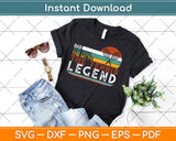 Vintage Dad The Man The Myth The Tennis Legend Svg Design 