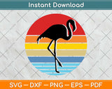 Vintage Flamingo Sunset Pool Party Svg Png Dxf Digital 