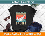 Vintage Grandmasaurus Svg Png Dxf Digital Cutting File