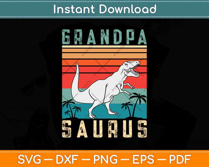 Vintage Grandmasaurus Svg Png Dxf Digital Cutting File