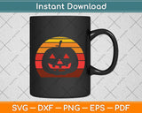 Vintage Halloween Pumpkin Funny Svg Png Dxf Digital Cutting 